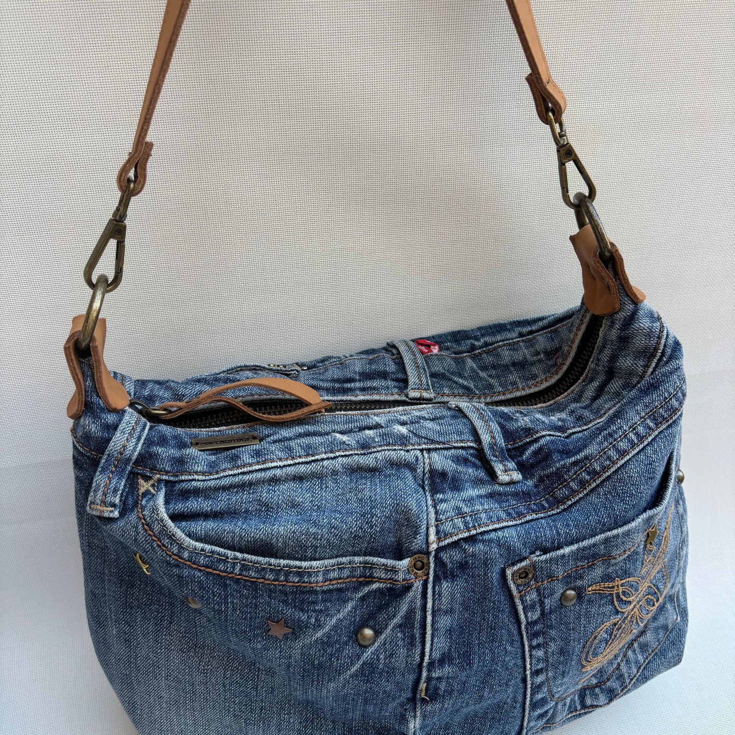 Bolso, bandolera vaquero · Multifunción · ♻️ Jeans Recycled ♻️ · Pieza Única Núm. 17884