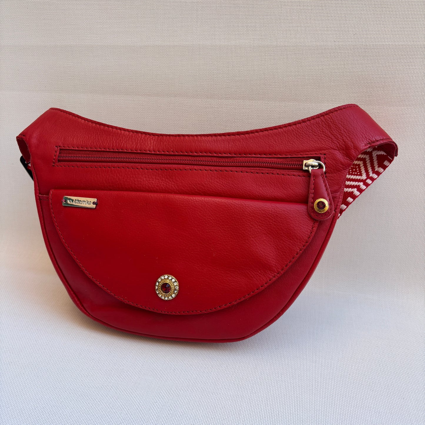 Riñonera Luna "Special Red Luxury Top" Silver · Piel · Pieza Única Núm. 18453