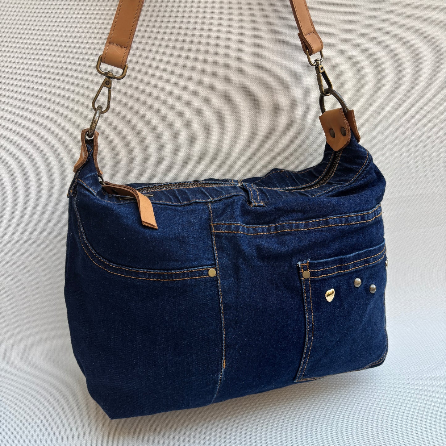 Bolso, bandolera vaquero · Multifunción · ♻️ Jeans Recycled ♻️ · Pieza Única Núm. 17883