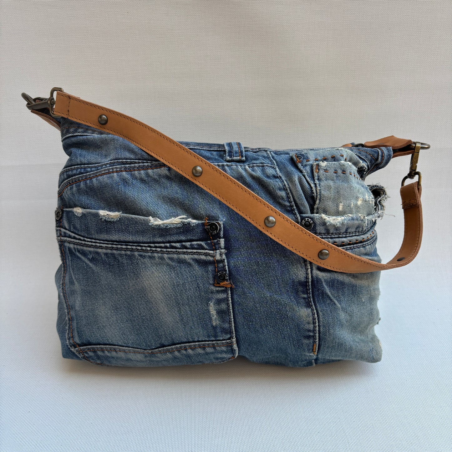 Bolso, bandolera vaquero · Multifunción · ♻️ Jeans Recycled ♻️ · Pieza Única Núm. 17882