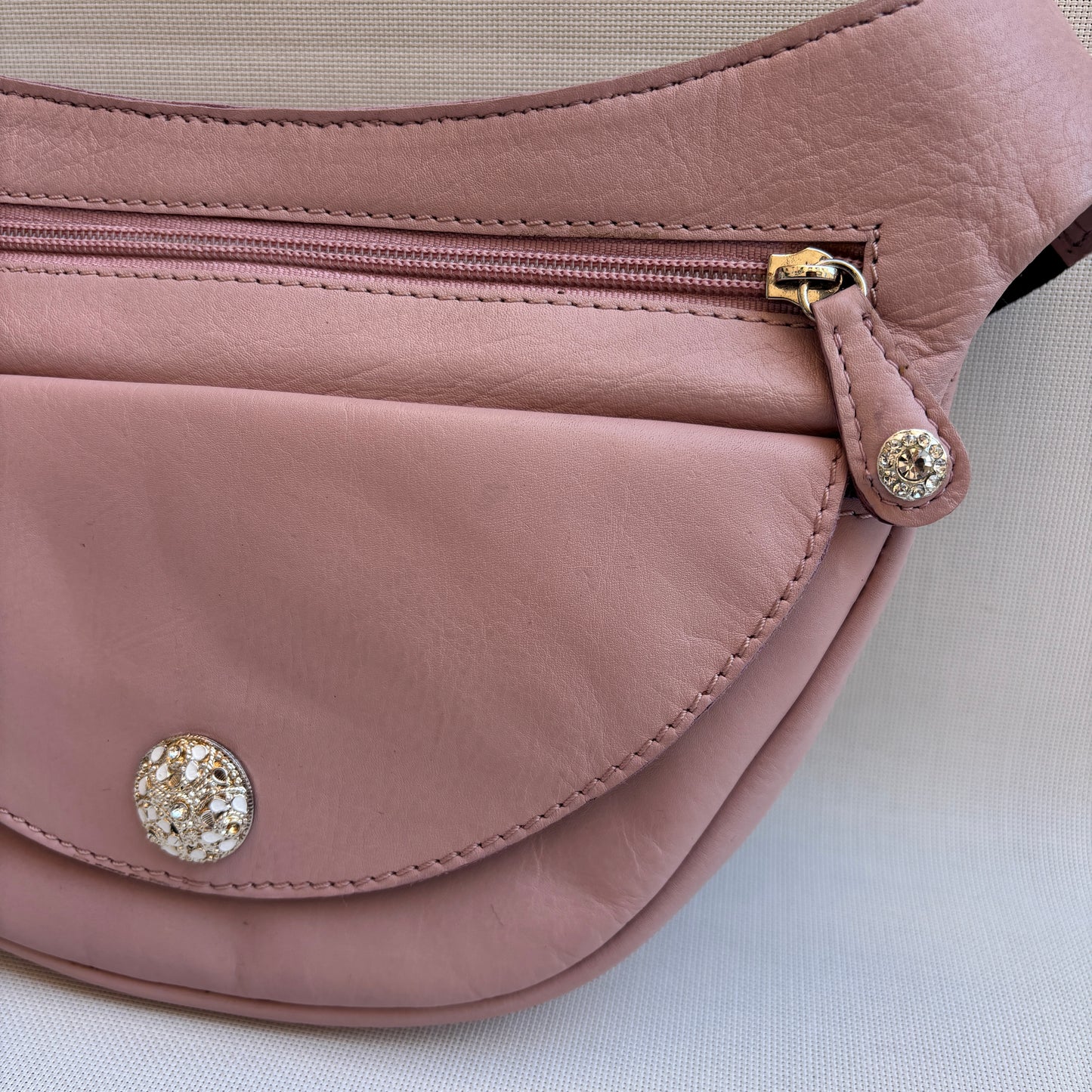 Riñonera Luna "Special Pink Luxury" Silver· Piel · Pieza Exclusiva Núm. 18455