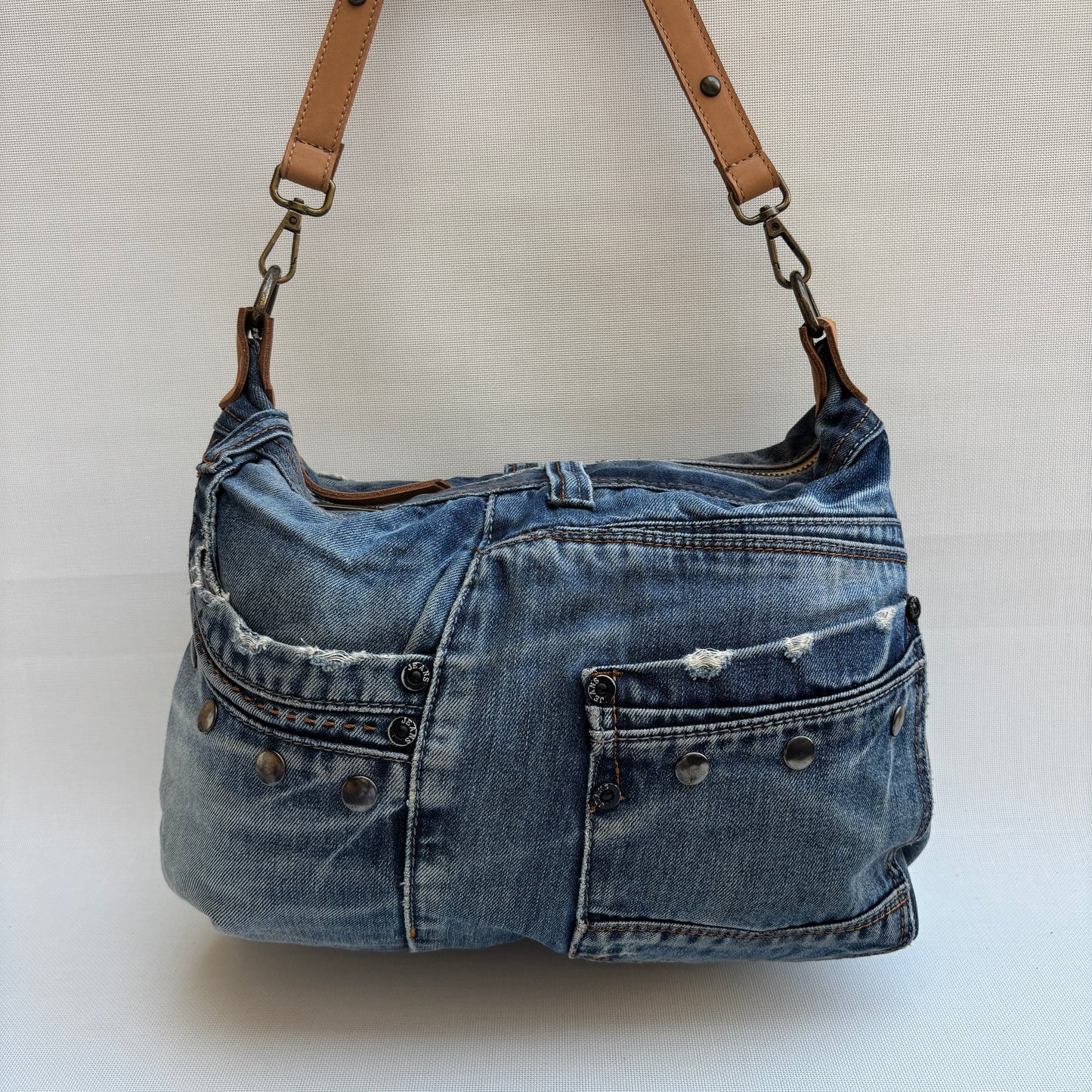 Bolso, bandolera vaquero · Multifunción · ♻️ Jeans Recycled ♻️ · Pieza Única Núm. 17882