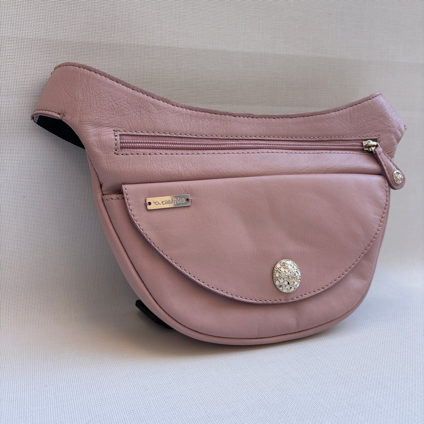 Riñonera Luna "Special Pink Luxury" Silver· Piel · Pieza Exclusiva Núm. 18455