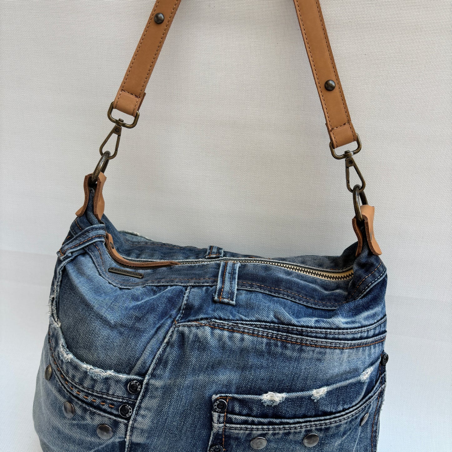 Bolso, bandolera vaquero · Multifunción · ♻️ Jeans Recycled ♻️ · Pieza Única Núm. 17882