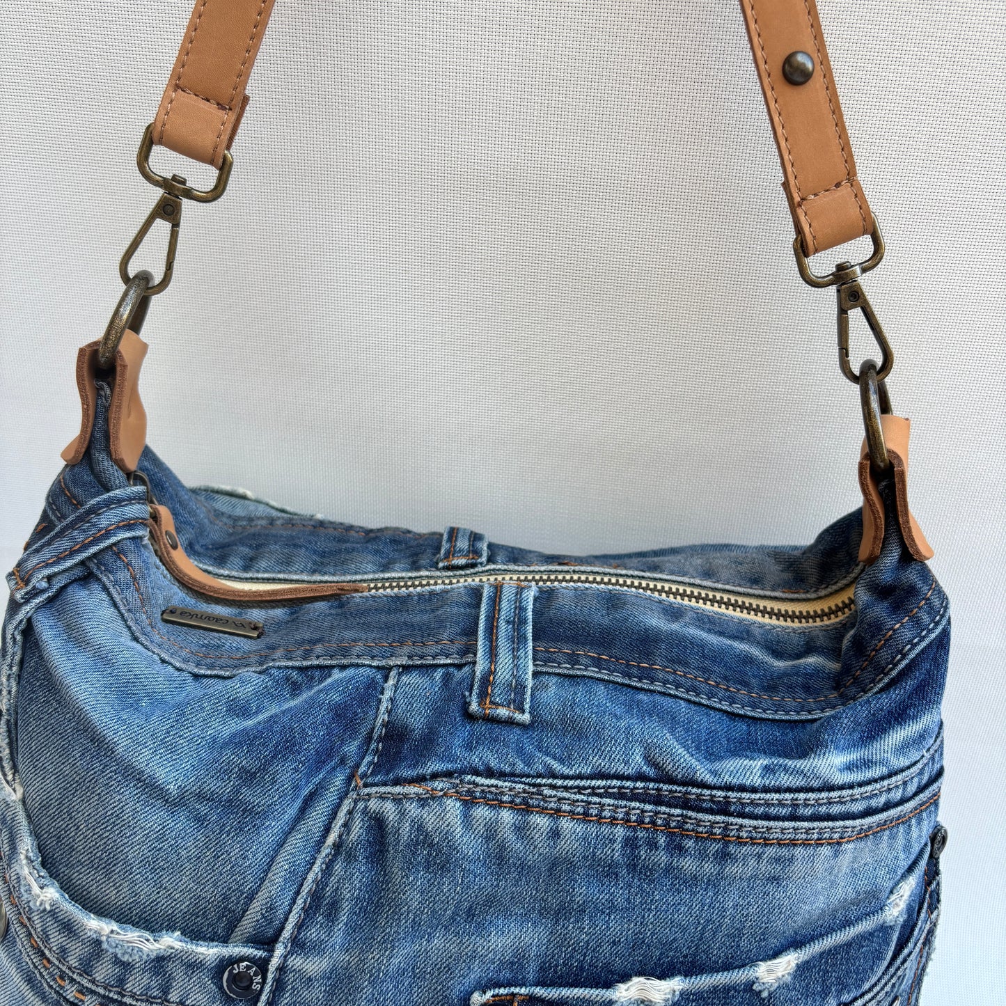 Bolso, bandolera vaquero · Multifunción · ♻️ Jeans Recycled ♻️ · Pieza Única Núm. 17882