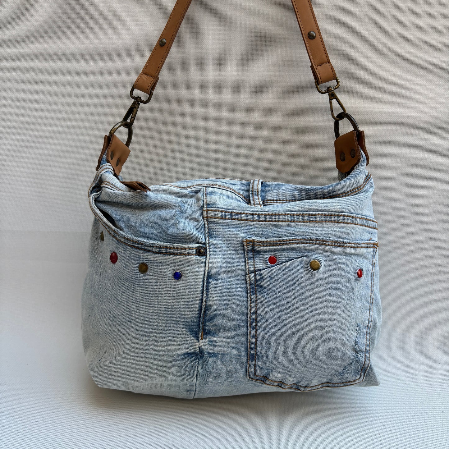 Bolso, bandolera vaquero · Multifunción · ♻️ Jeans Recycled ♻️ · Pieza Única Núm. 17847