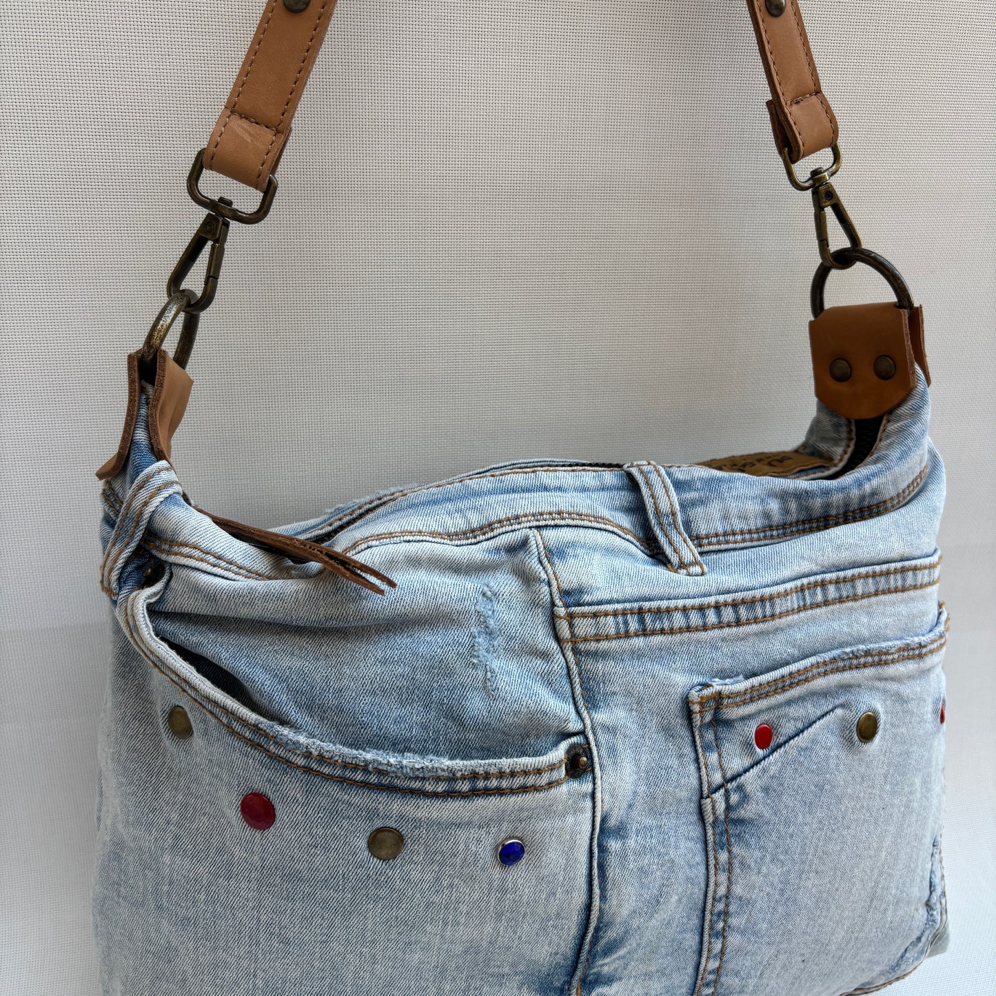 Bolso, bandolera vaquero · Multifunción · ♻️ Jeans Recycled ♻️ · Pieza Única Núm. 17847