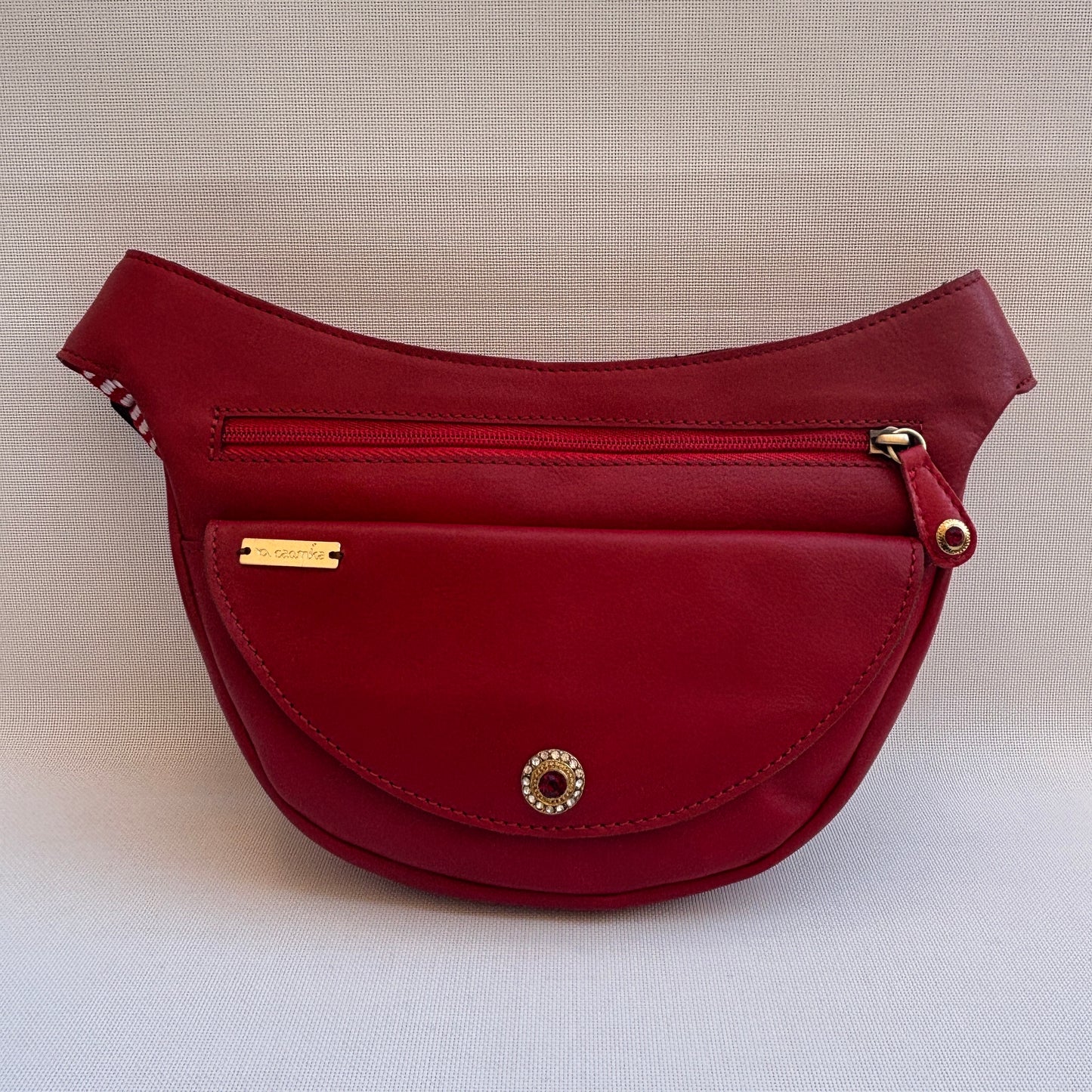 Riñonera Luna "Special Red Luxury Top" Old Gold · Piel · Pieza Exclusiva Núm. 18456