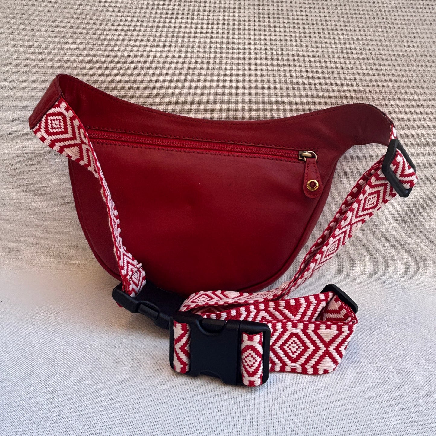 Riñonera Luna "Special Red Luxury Top" Old Gold · Piel · Pieza Exclusiva Núm. 18456