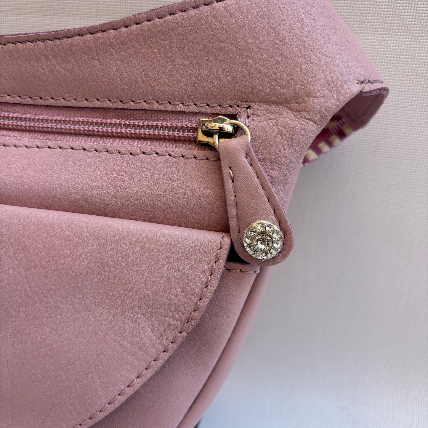 Riñonera Luna "Special Pink Luxury Top" Silver· Piel · Pieza Exclusiva Núm. 18458