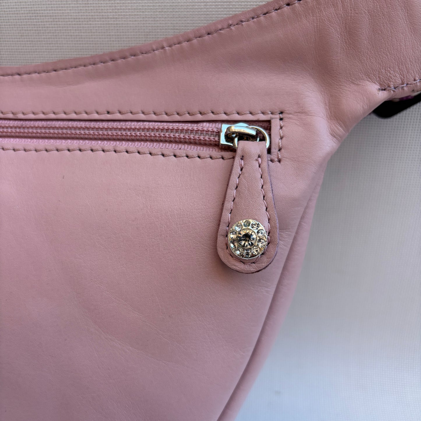 Riñonera Luna "Special Pink Luxury Top" Silver· Piel · Pieza Exclusiva Núm. 18458