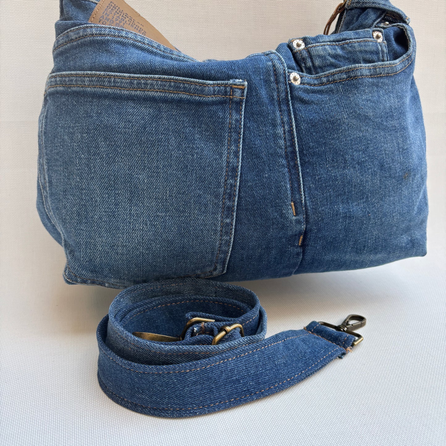 Bolso, bandolera vaquero · Multifunción · ♻️ Jeans Recycled ♻️ · Pieza Única Núm. 17845