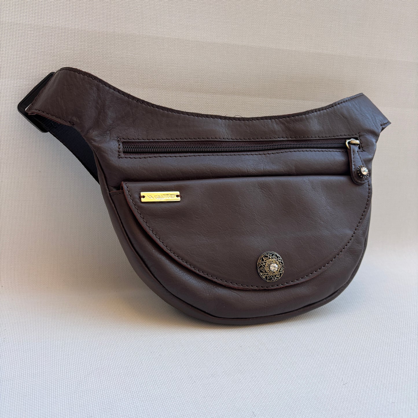 Riñonera Luna "Special Brown Luxury" Old Gold · Piel · Pieza Exclusiva Núm. 18460