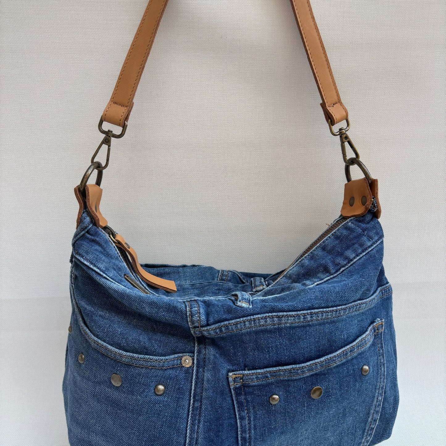 Bolso, bandolera vaquero · Multifunción · ♻️ Jeans Recycled ♻️ · Pieza Única Núm. 17845