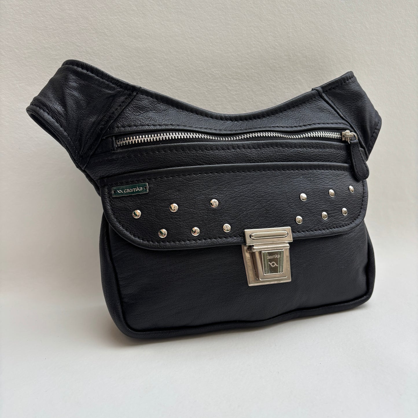 BioCuir Classic Black &amp; Silver BioCuir® Natural Leather Exclusive Piece No. 6678