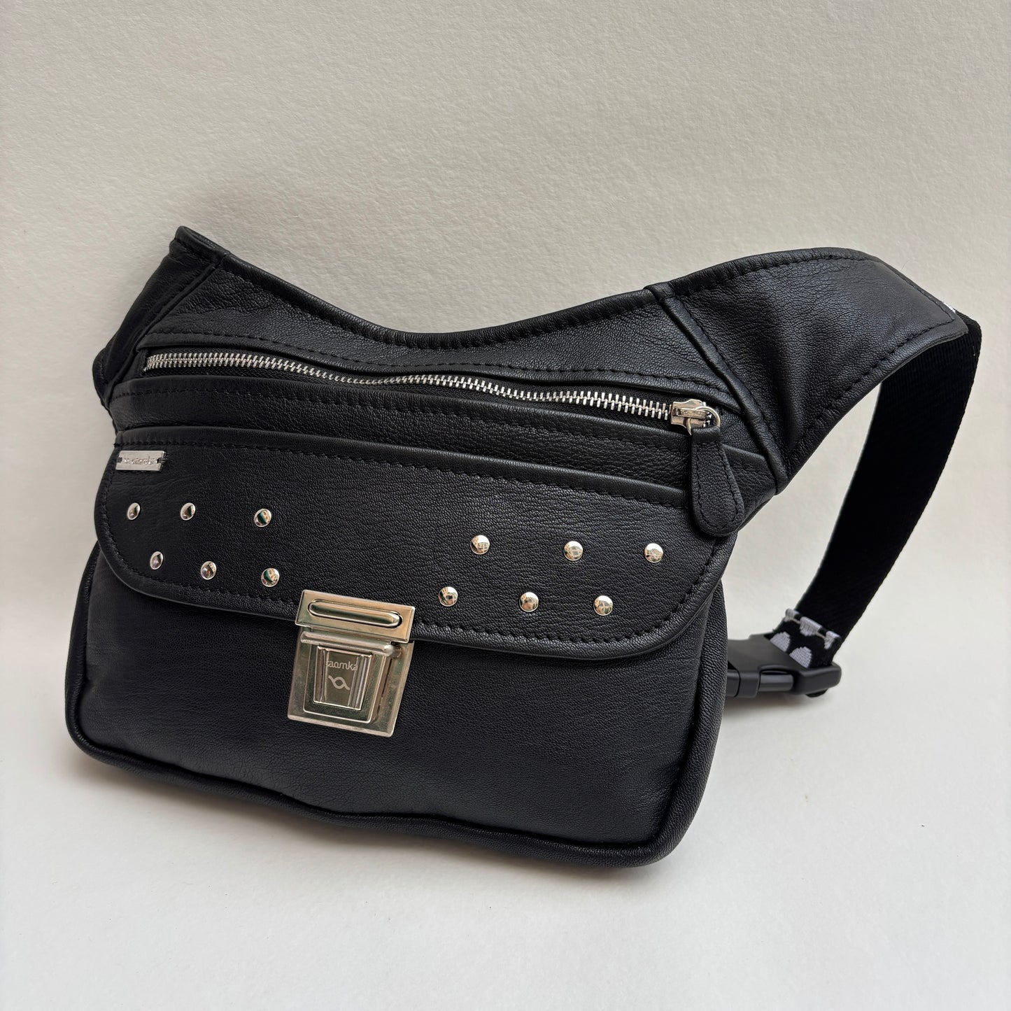 BioCuir Classic Black &amp; Silver BioCuir® Natural Leather Exclusive Piece No. 6678