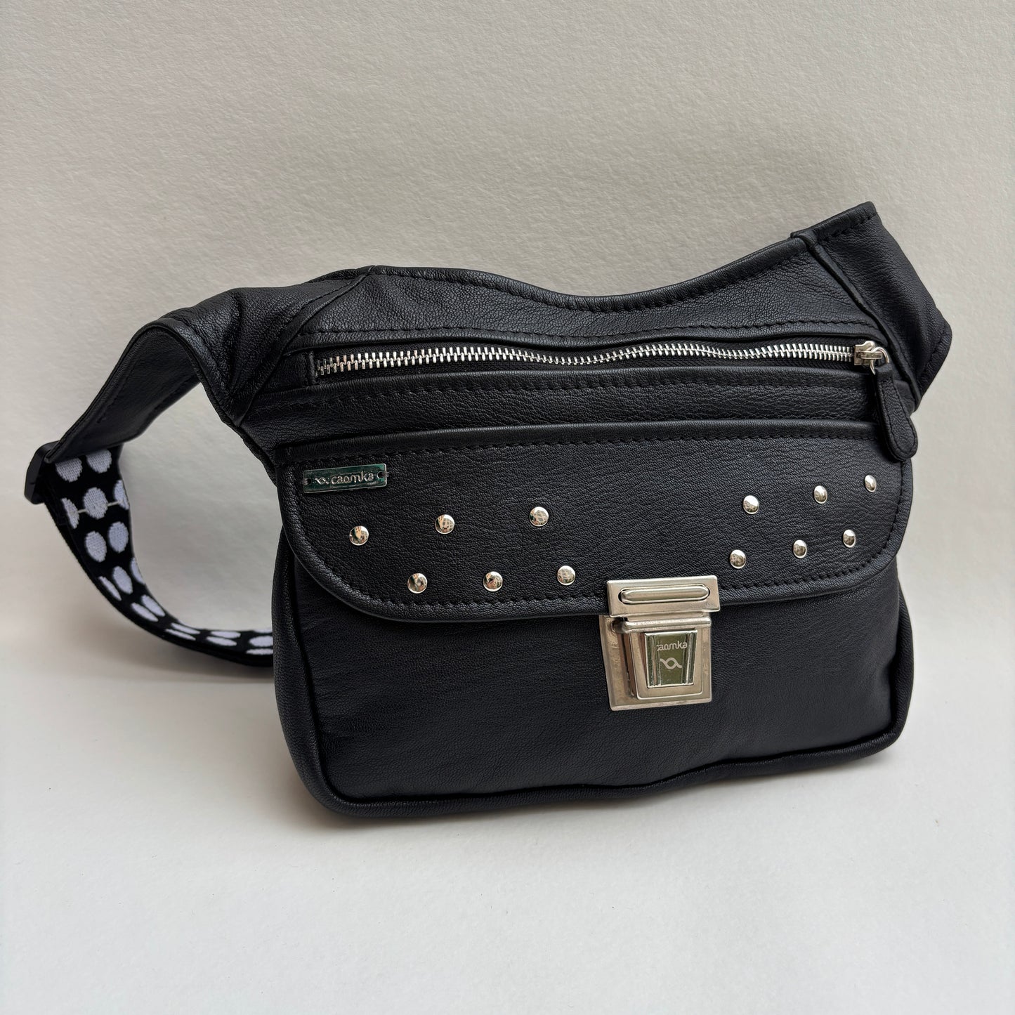BioCuir Classic Black &amp; Silver BioCuir® Natural Leather Exclusive Piece No. 6678