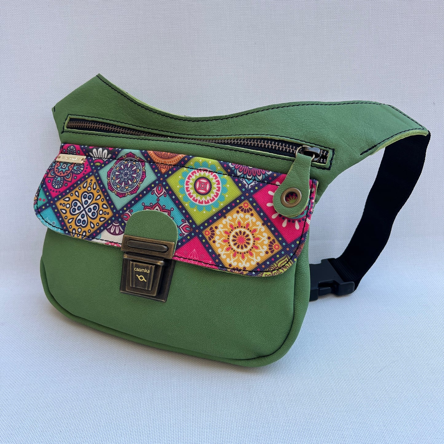 Special Green & Mandalas · Piel natural BioCuir® · Pieza Única Núm. 13755