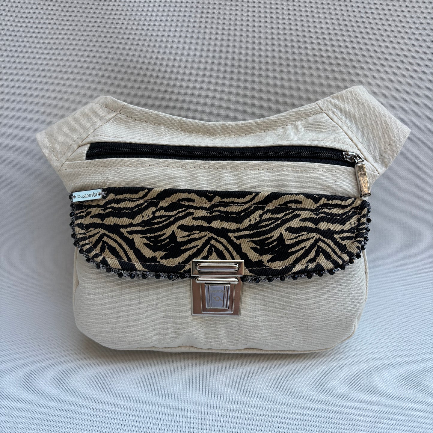 Riñonera "Special Beige Animal Print" + Bolsillo trasero · Pieza Única Núm. 17889