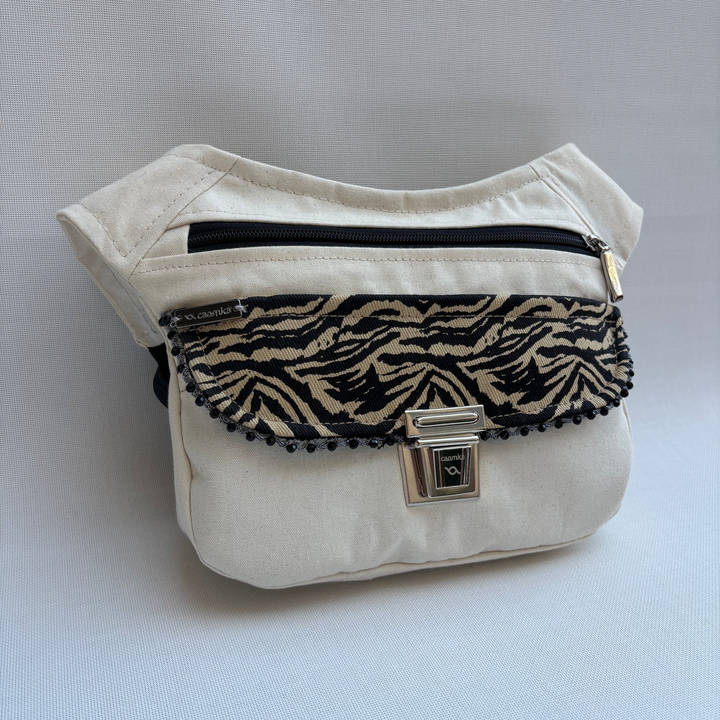 Riñonera "Special Beige Animal Print" + Bolsillo trasero · Pieza Única Núm. 17889