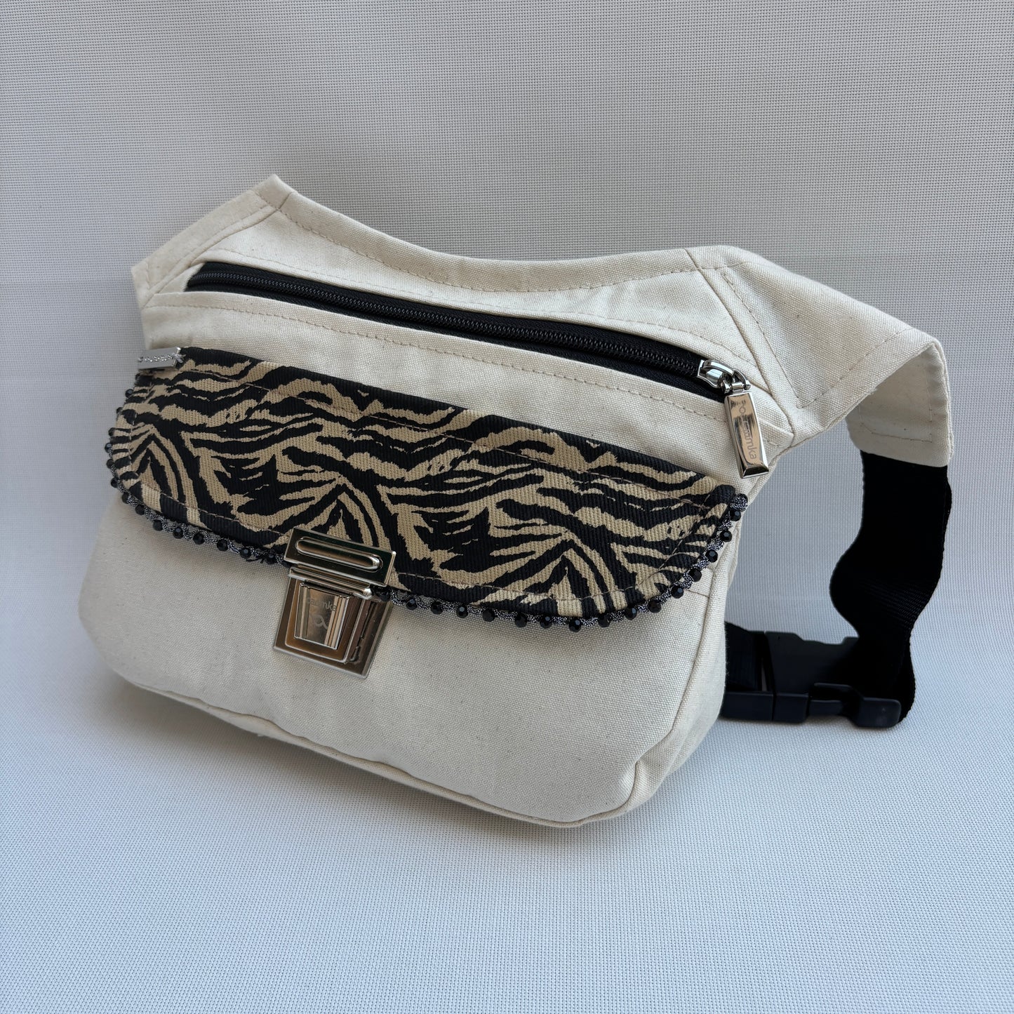 Riñonera "Special Beige Animal Print" + Bolsillo trasero · Pieza Única Núm. 17889