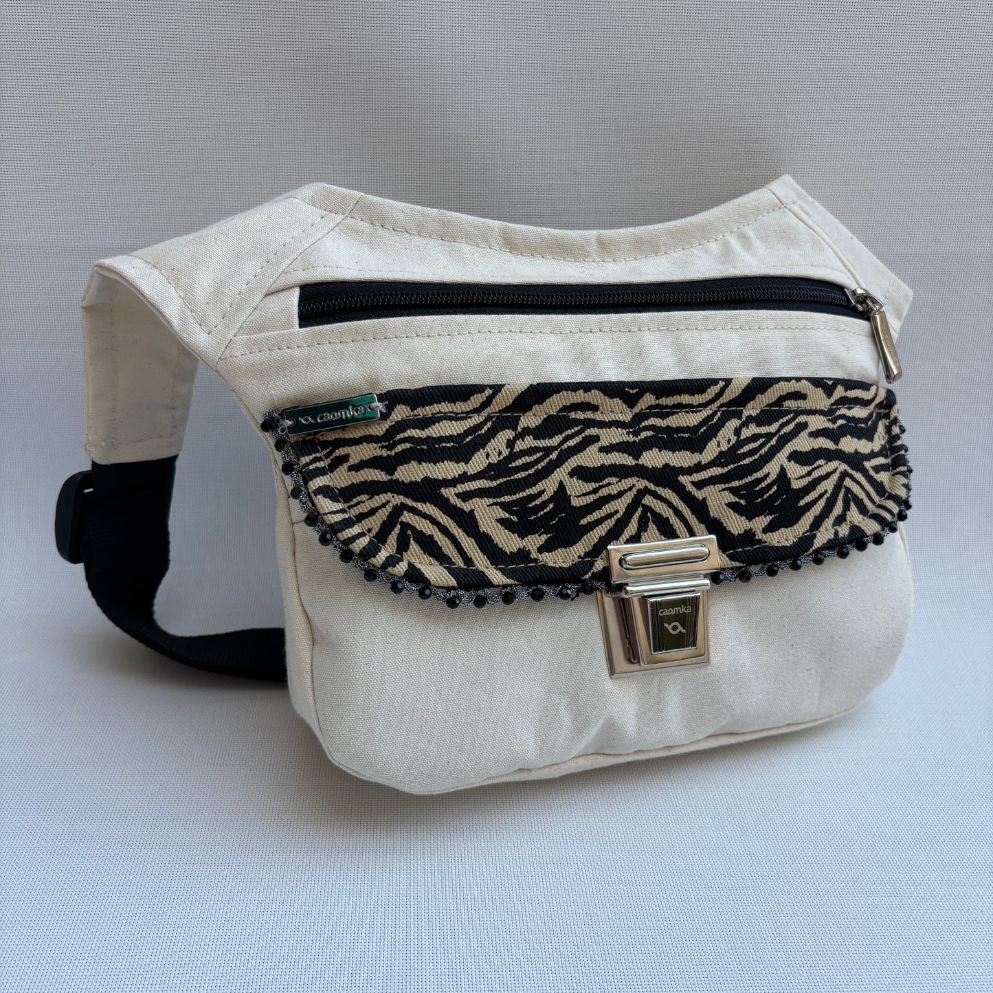 Riñonera "Special Beige Animal Print" + Bolsillo trasero · Pieza Única Núm. 17889