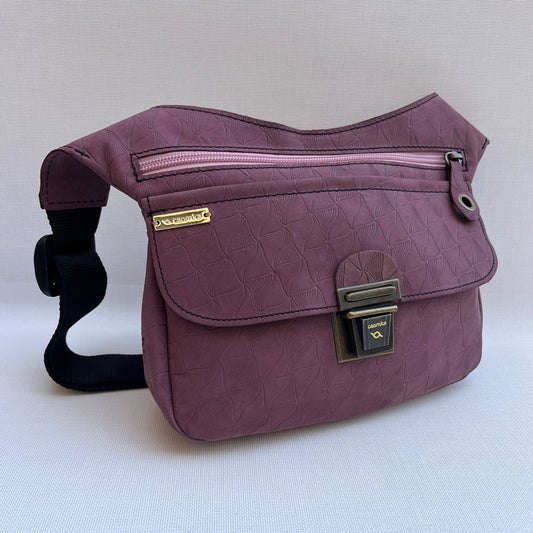 Special Fuchsia &amp; Old Gold BioCuir® natural leather Exclusive Piece No. 12109