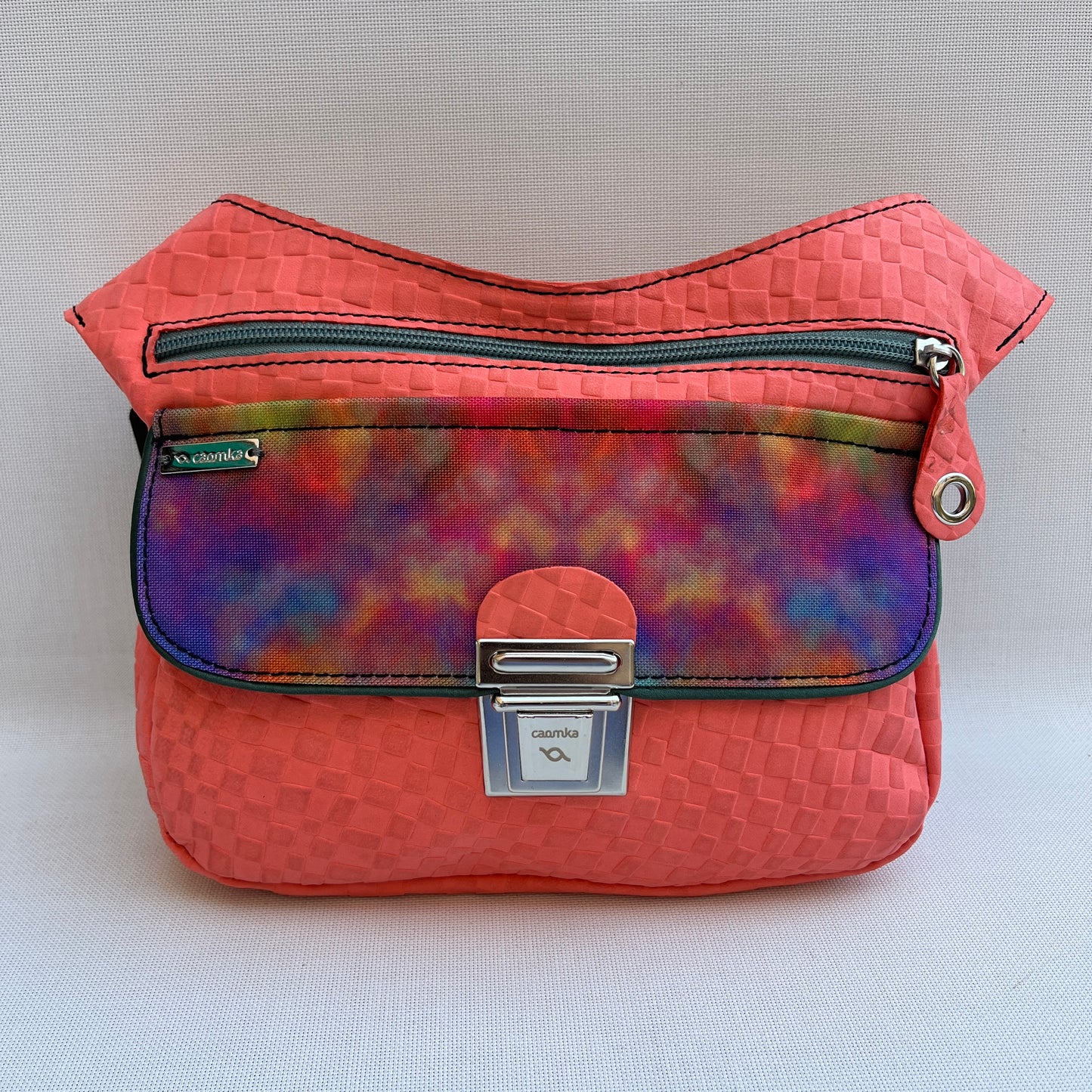 Special Fuchsia &amp; Old Gold BioCuir® natural leather Exclusive Piece No. 12109