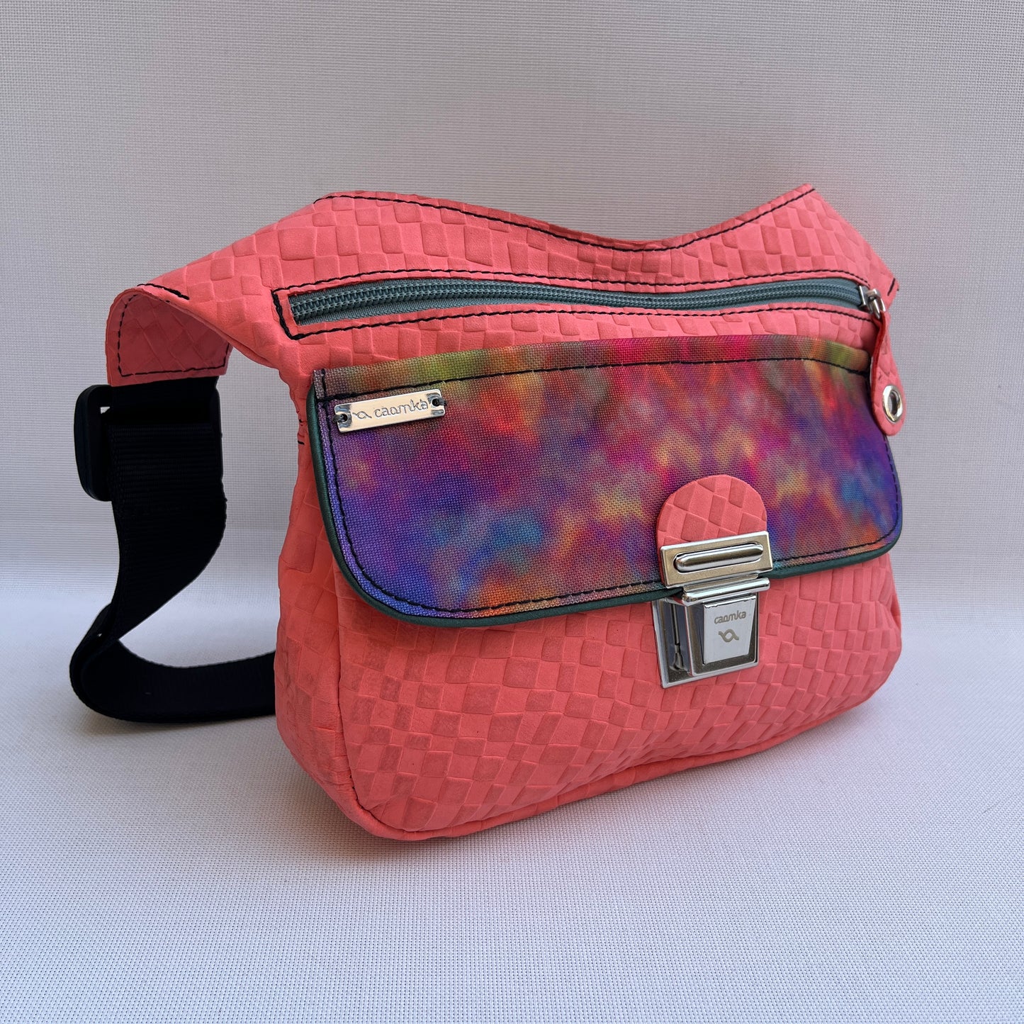 Special Fuchsia &amp; Old Gold BioCuir® natural leather Exclusive Piece No. 12109