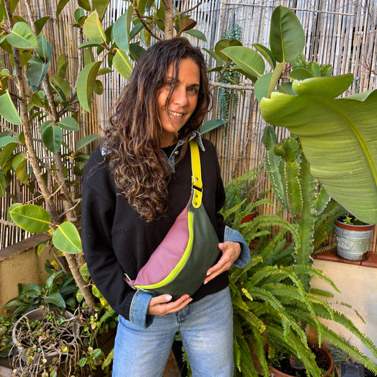 Riñonera "Retro Chic Watermelon Fantasy" · Piel / Cuero · Pieza Exclusiva Núm. 18506