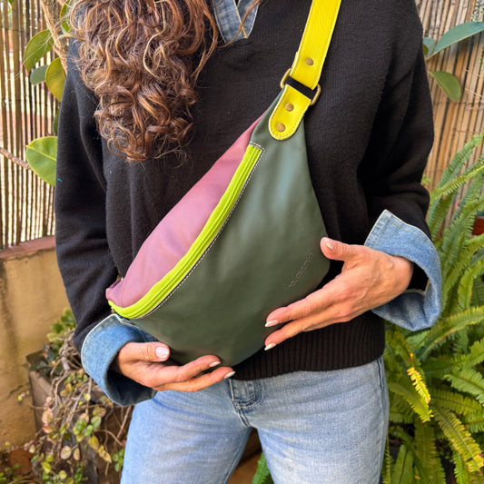 Riñonera "Retro Chic Watermelon Fantasy" · Piel / Cuero · Pieza Exclusiva Núm. 18506