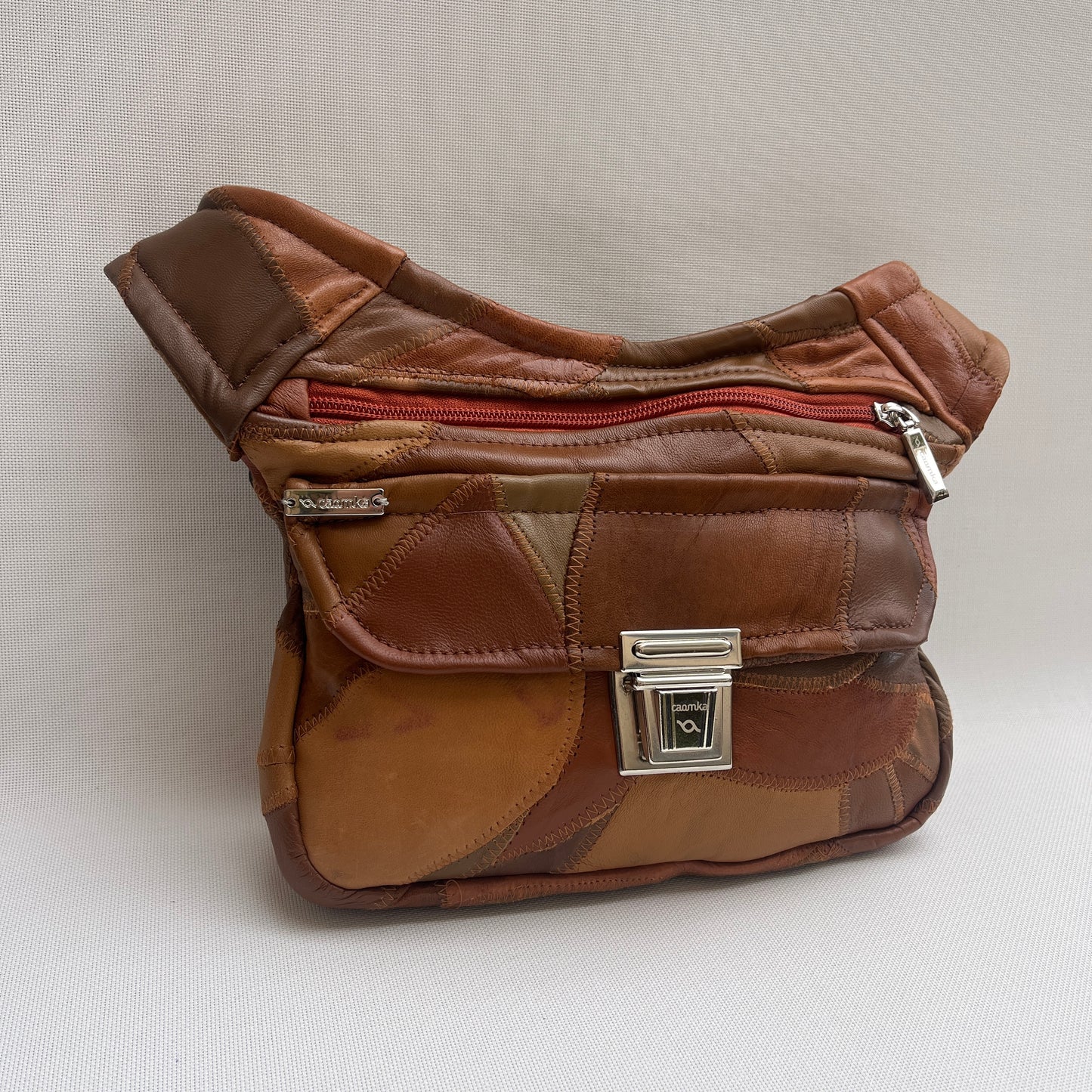 Patchwork Brown Vintage & Silver · Piel / Cuero Vintage · Pieza Única Núm. 15360