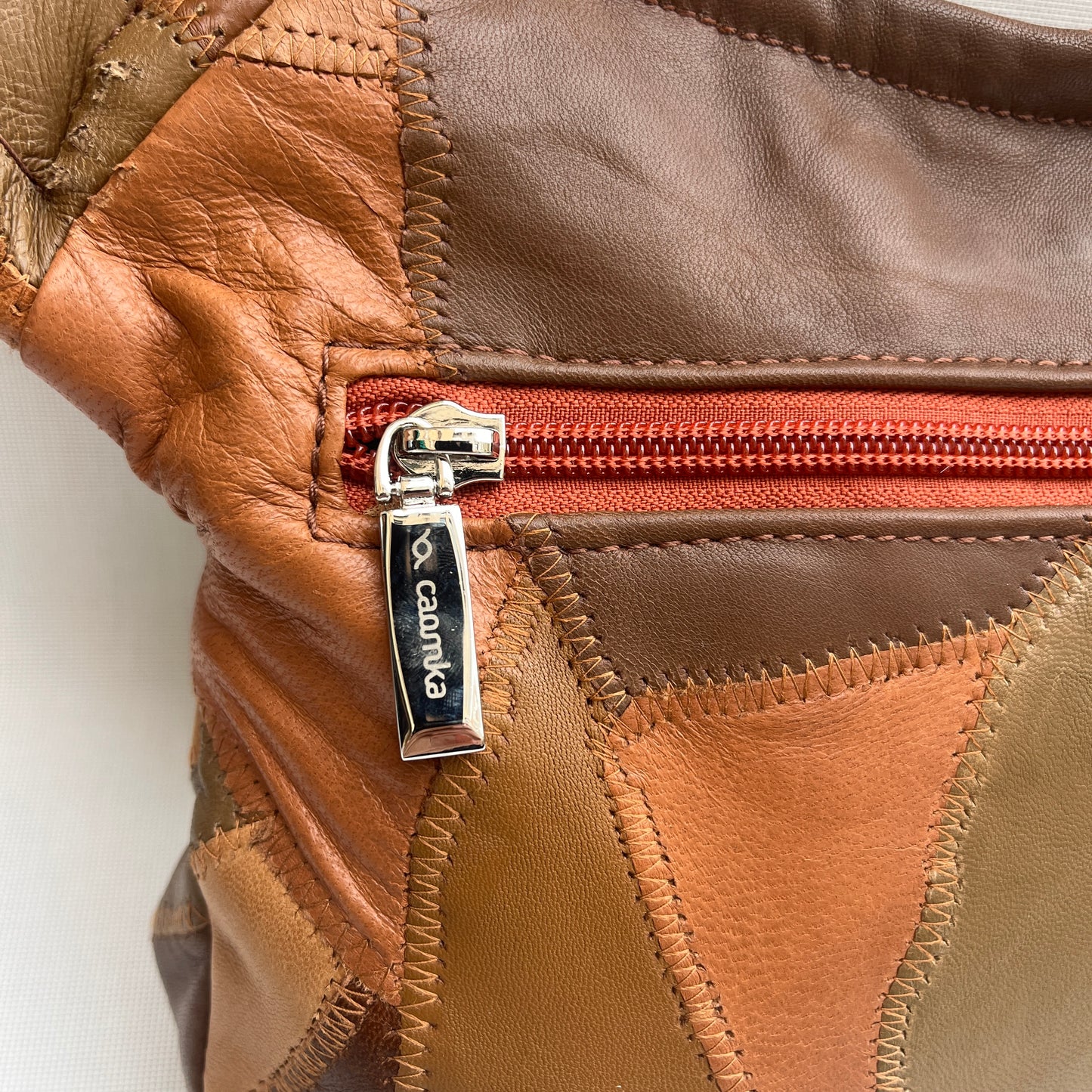 Patchwork Brown Vintage & Silver · Piel / Cuero Vintage · Pieza Única Núm. 15360