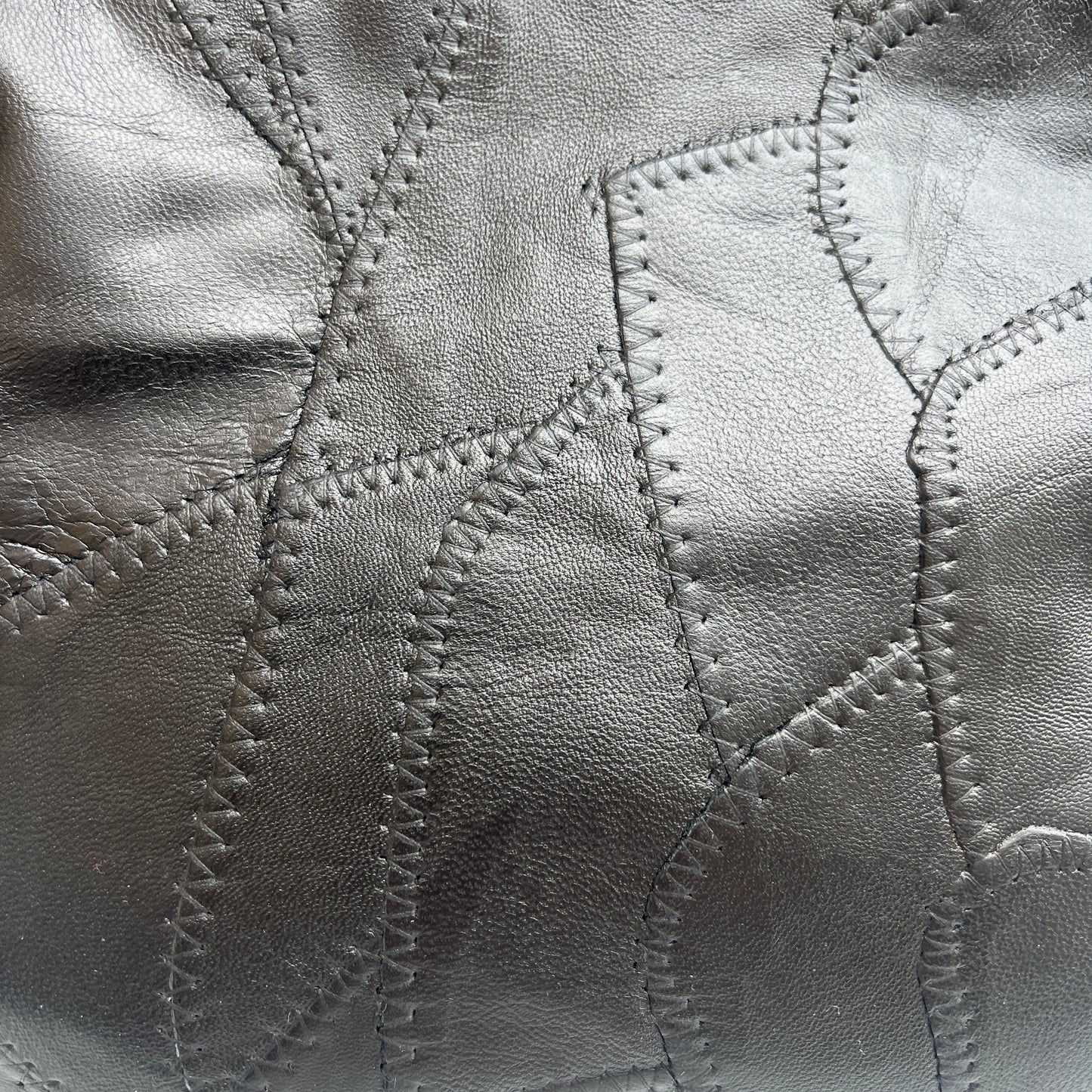 Patchwork Black Vintage & Silver · Piel / Cuero Vintage · Pieza Única Núm. 15361