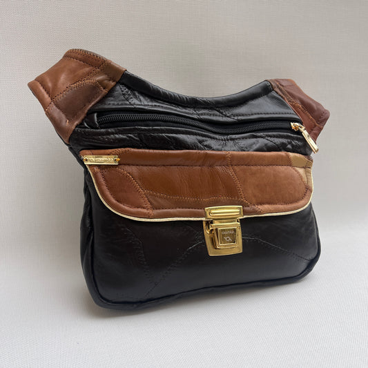 Patchwork Black/Brown Vintage & Golden · Piel / Cuero Vintage · Pieza Única Núm. 15362