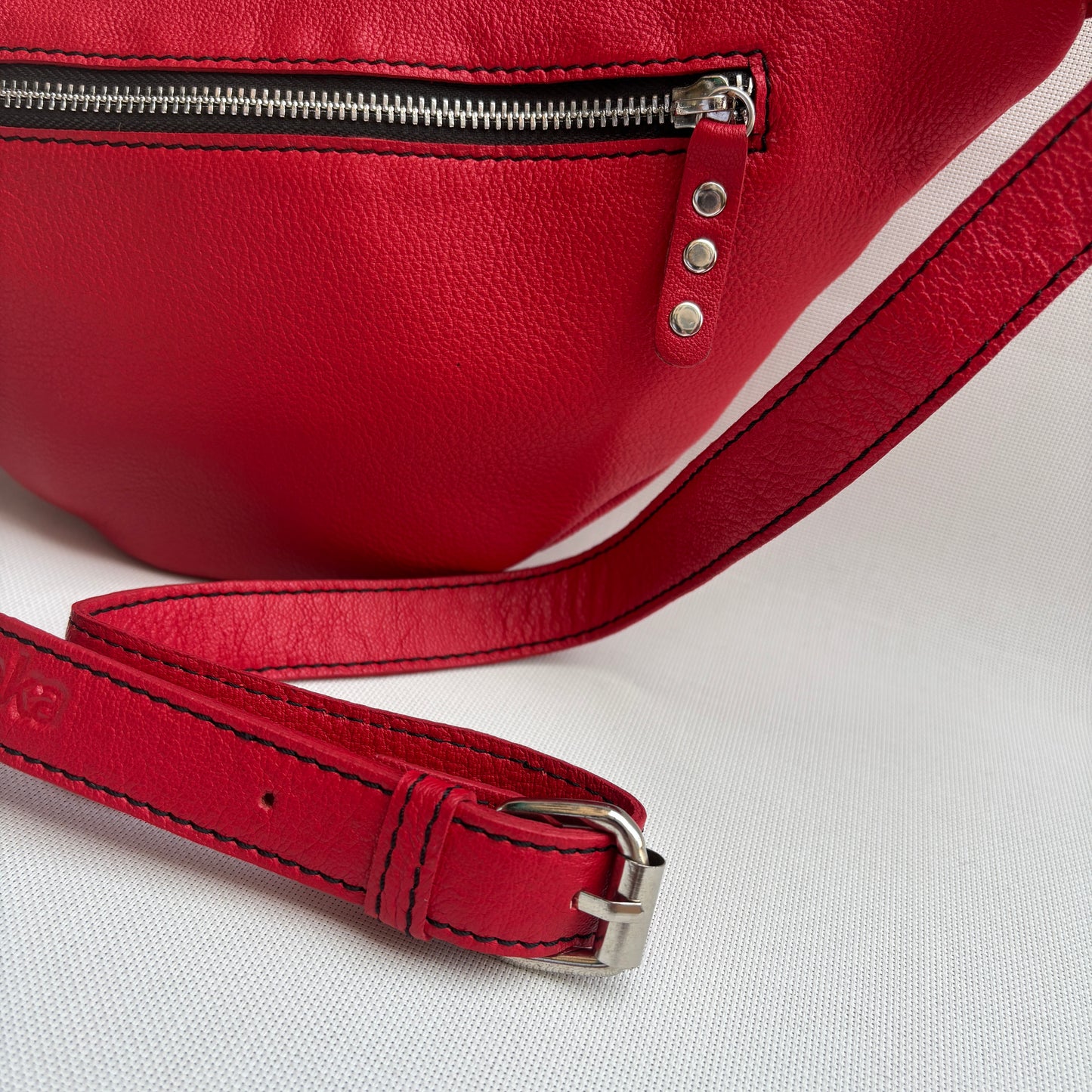 Premium Retro Chic Green BioCuir® Natural Leather Exclusive Piece No. 12639