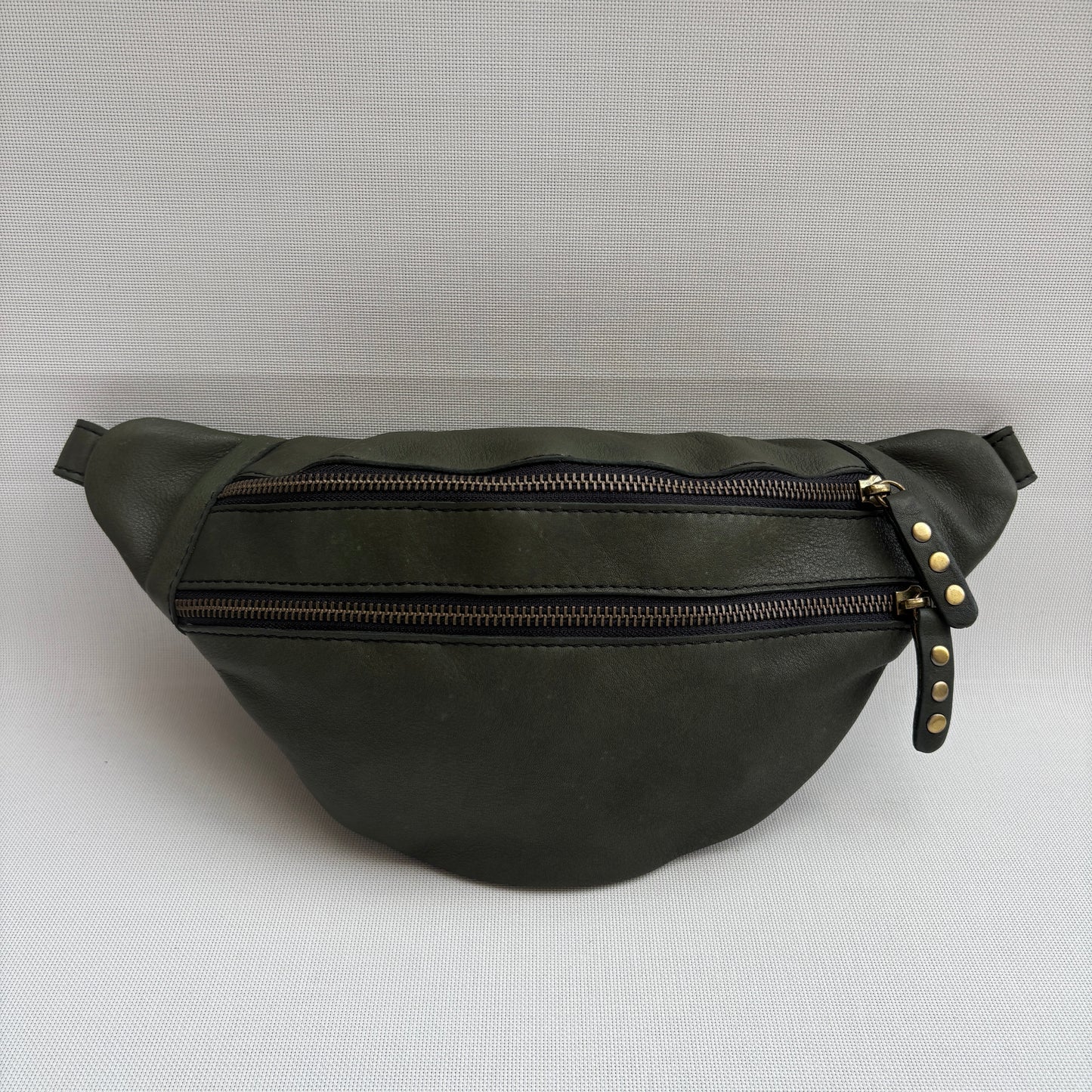 Premium Retro Chic Green BioCuir® Natural Leather Exclusive Piece No. 12639