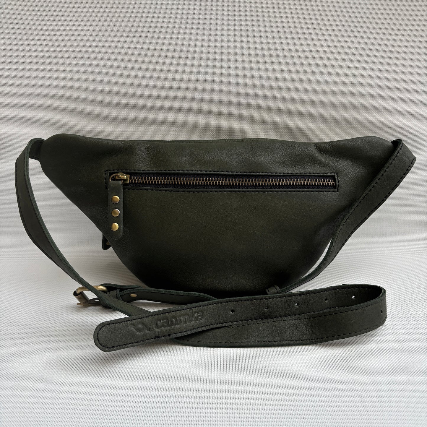 Premium Retro Chic Green BioCuir® Natural Leather Exclusive Piece No. 12639