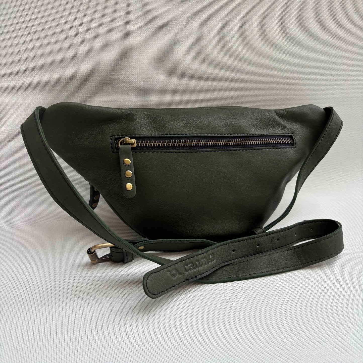 Premium Retro Chic Green BioCuir® Natural Leather Exclusive Piece No. 12639