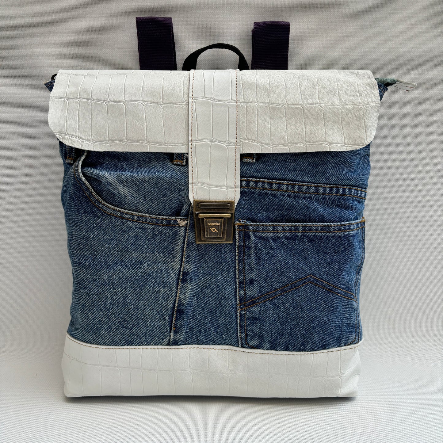 Mochila Top Caomka Recycled ♻️ Jeans · Pieza Única 16237