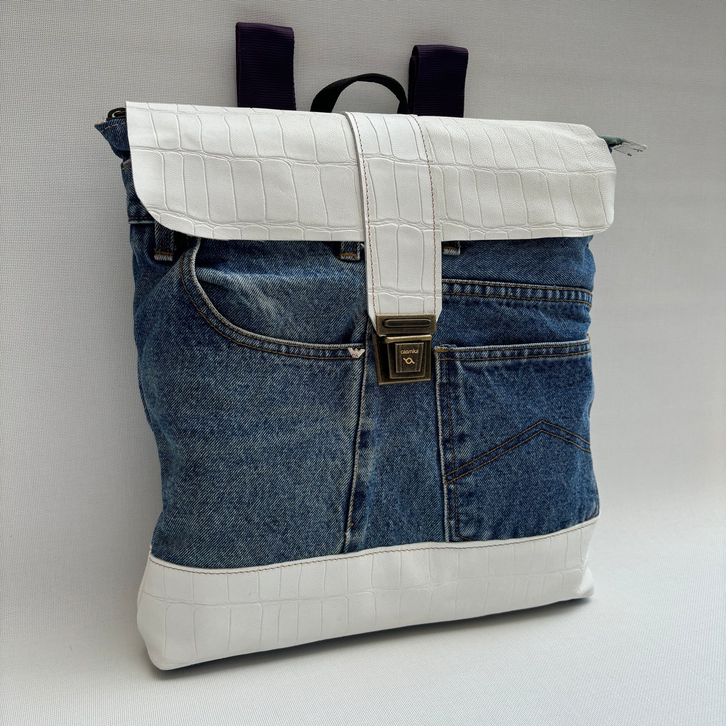 Mochila Top Caomka Recycled ♻️ Jeans · Pieza Única 16237