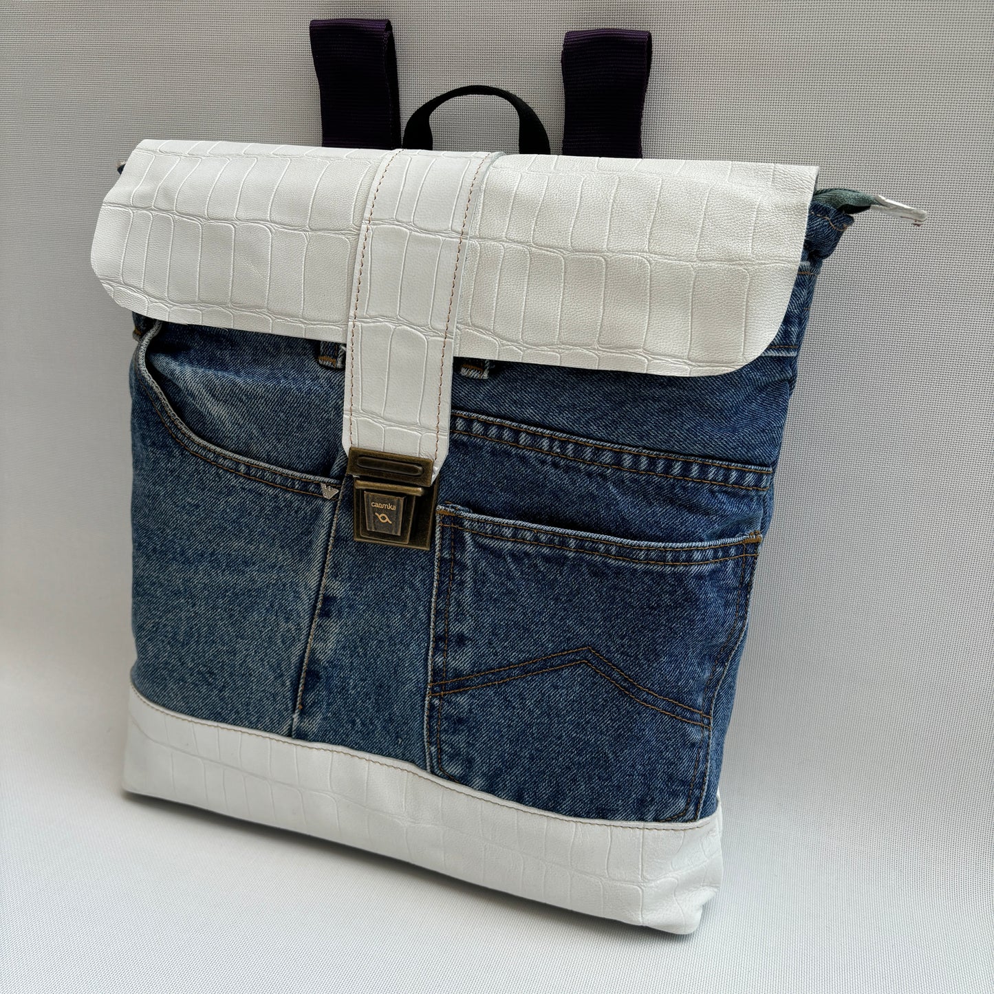 Mochila Top Caomka Recycled ♻️ Jeans · Pieza Única 16237