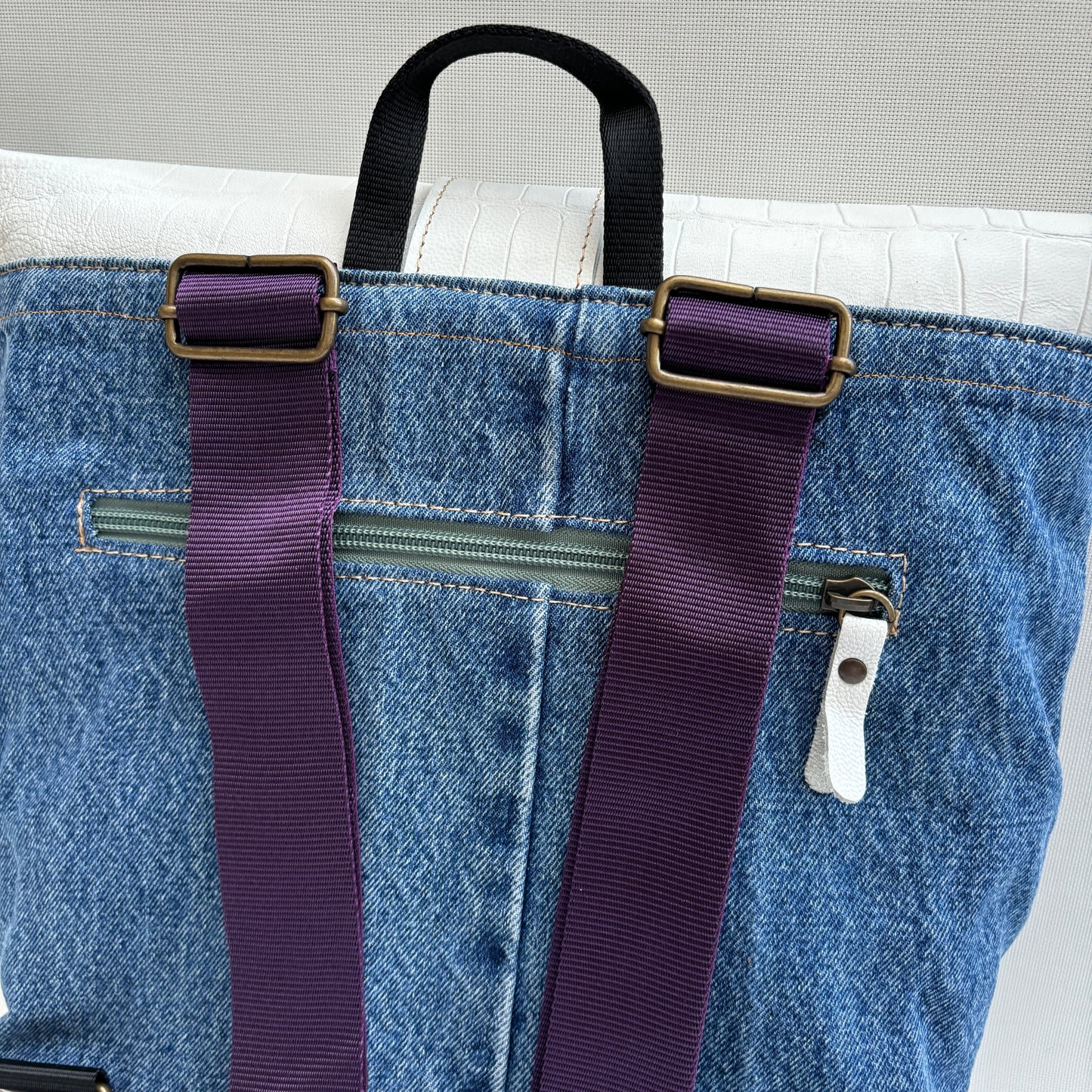 Mochila Top Caomka Recycled ♻️ Jeans · Pieza Única 16237