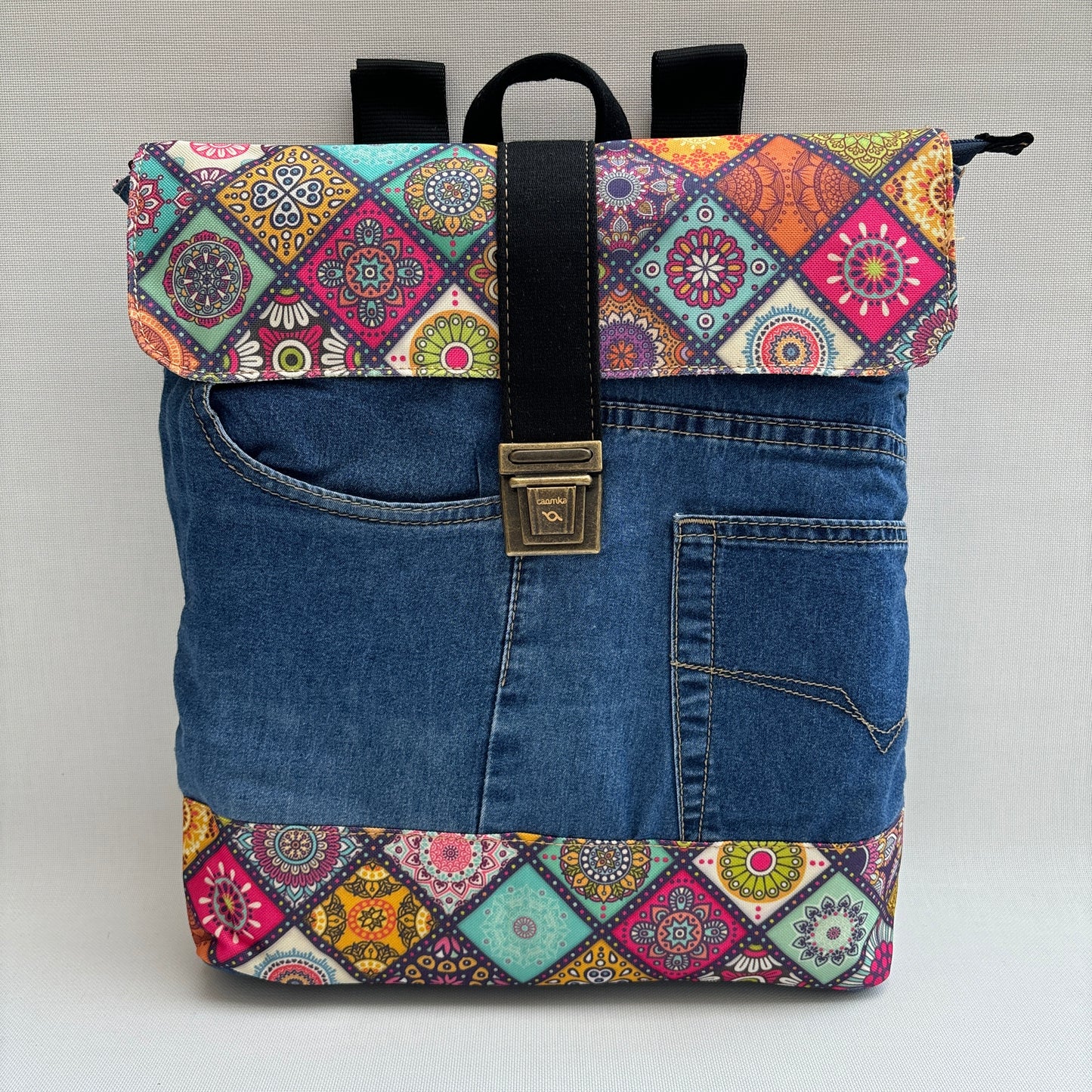 Mochila Top Caomka Recycled ♻️ Jeans · Pieza Única 16225
