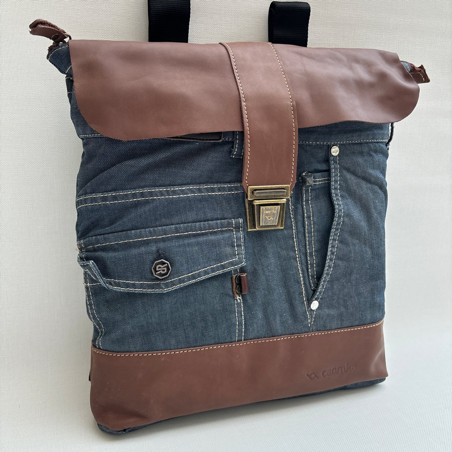 Mochila Top Caomka Recycled ♻️ Jeans · Pieza Única 16234