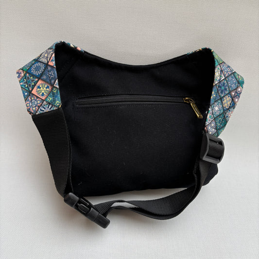 Riñonera "Special Black & Mandalas" + Bolsillo trasero · Pieza Única Núm. 17083