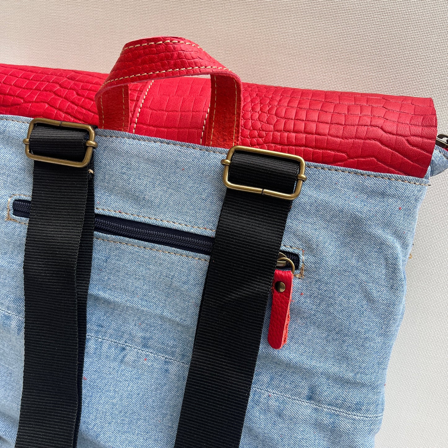 Mochila Top Caomka Recycled ♻️ Jeans · Pieza Única 15340