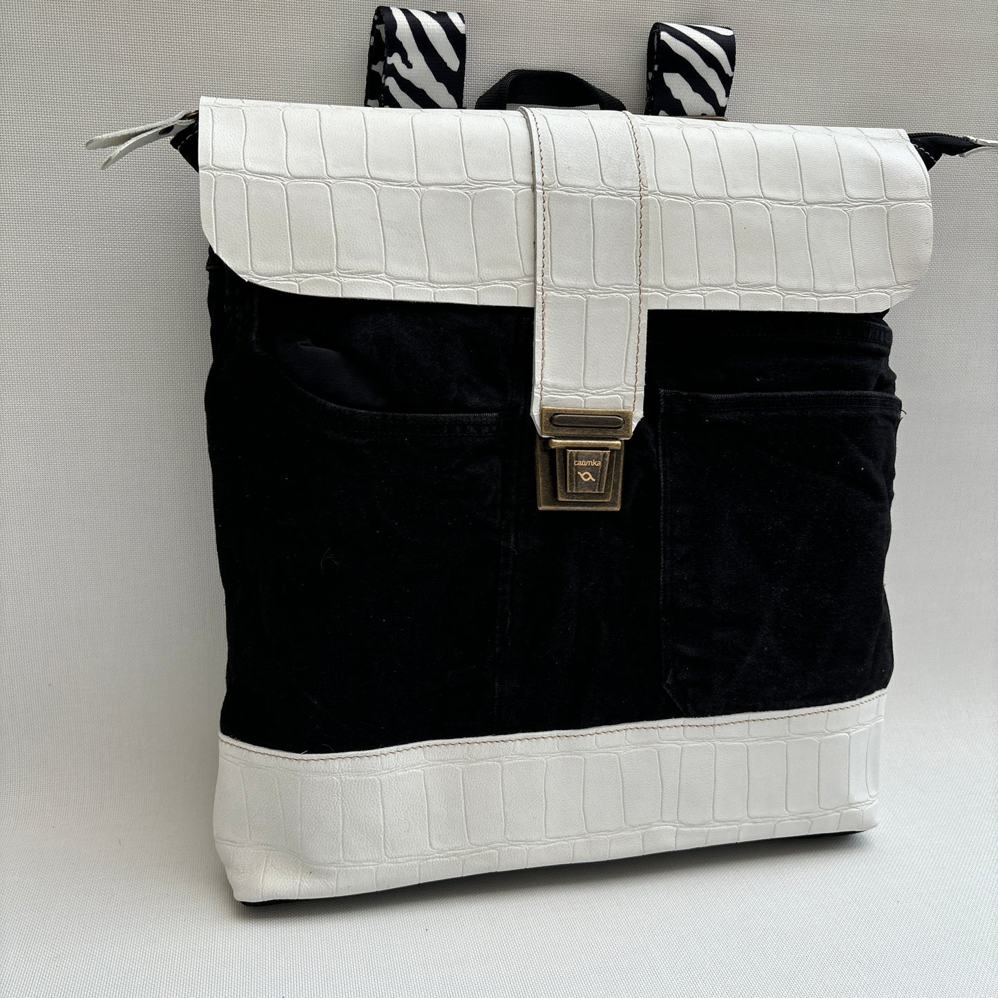 Mochila Top Caomka Recycled ♻️ Jeans · Pieza Única 16224