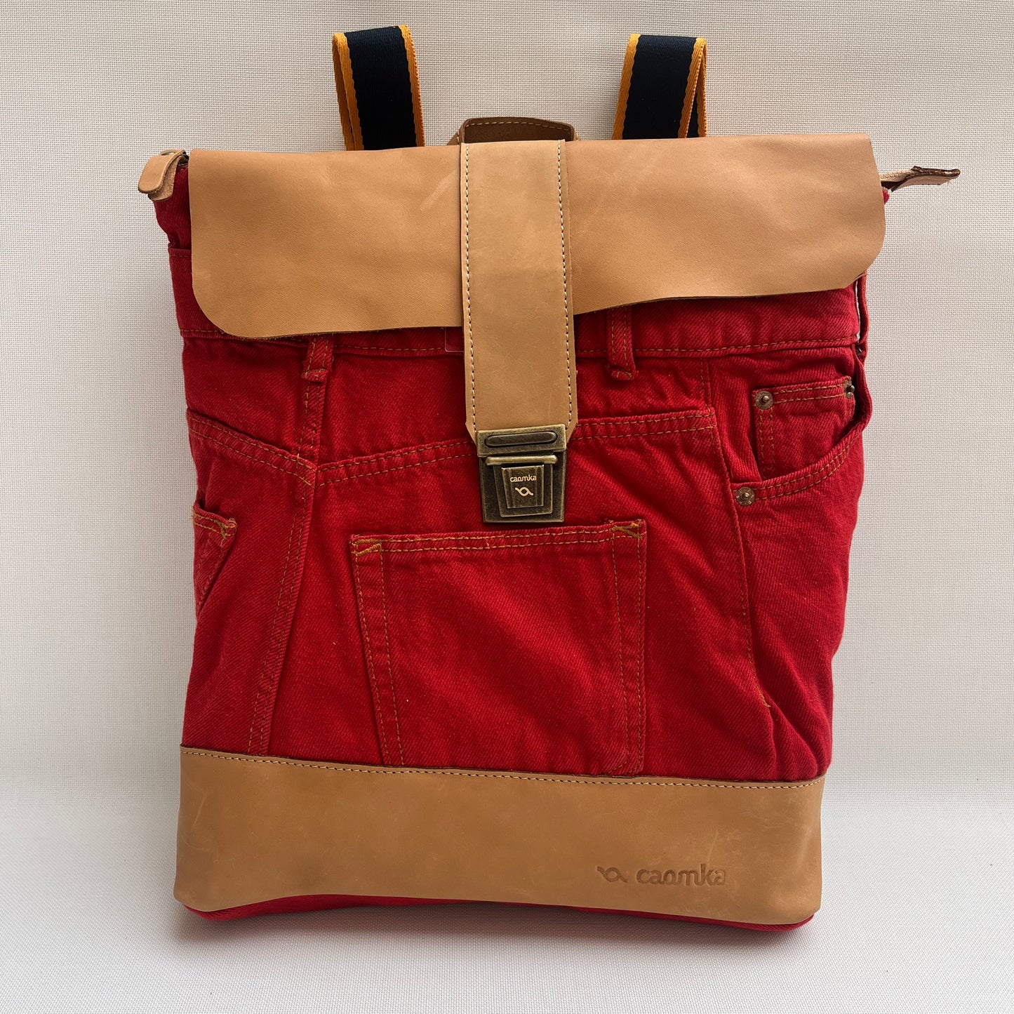 Mochila Top Caomka Recycled ♻️ Jeans · Pieza Única 15345