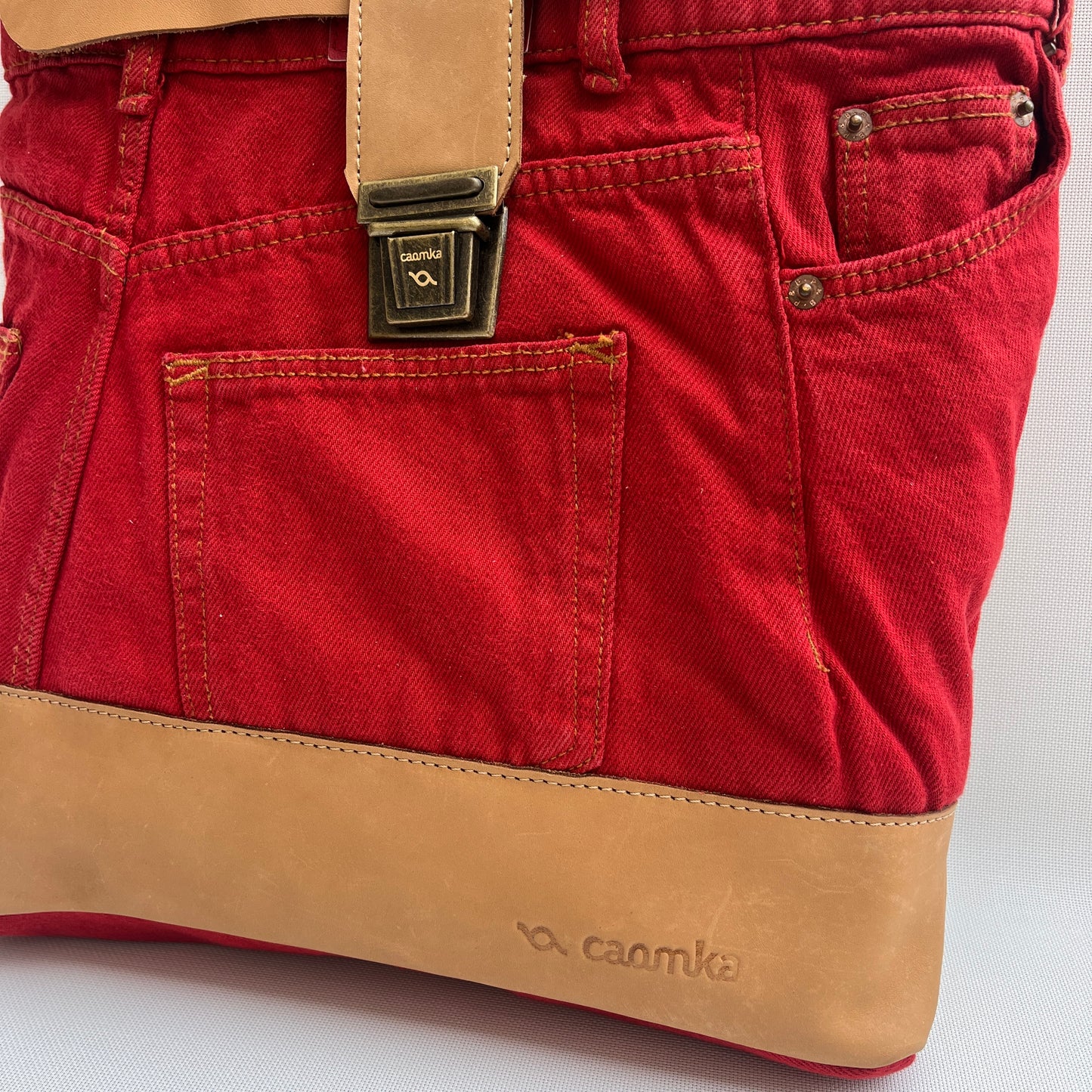 Mochila Top Caomka Recycled ♻️ Jeans · Pieza Única 15345